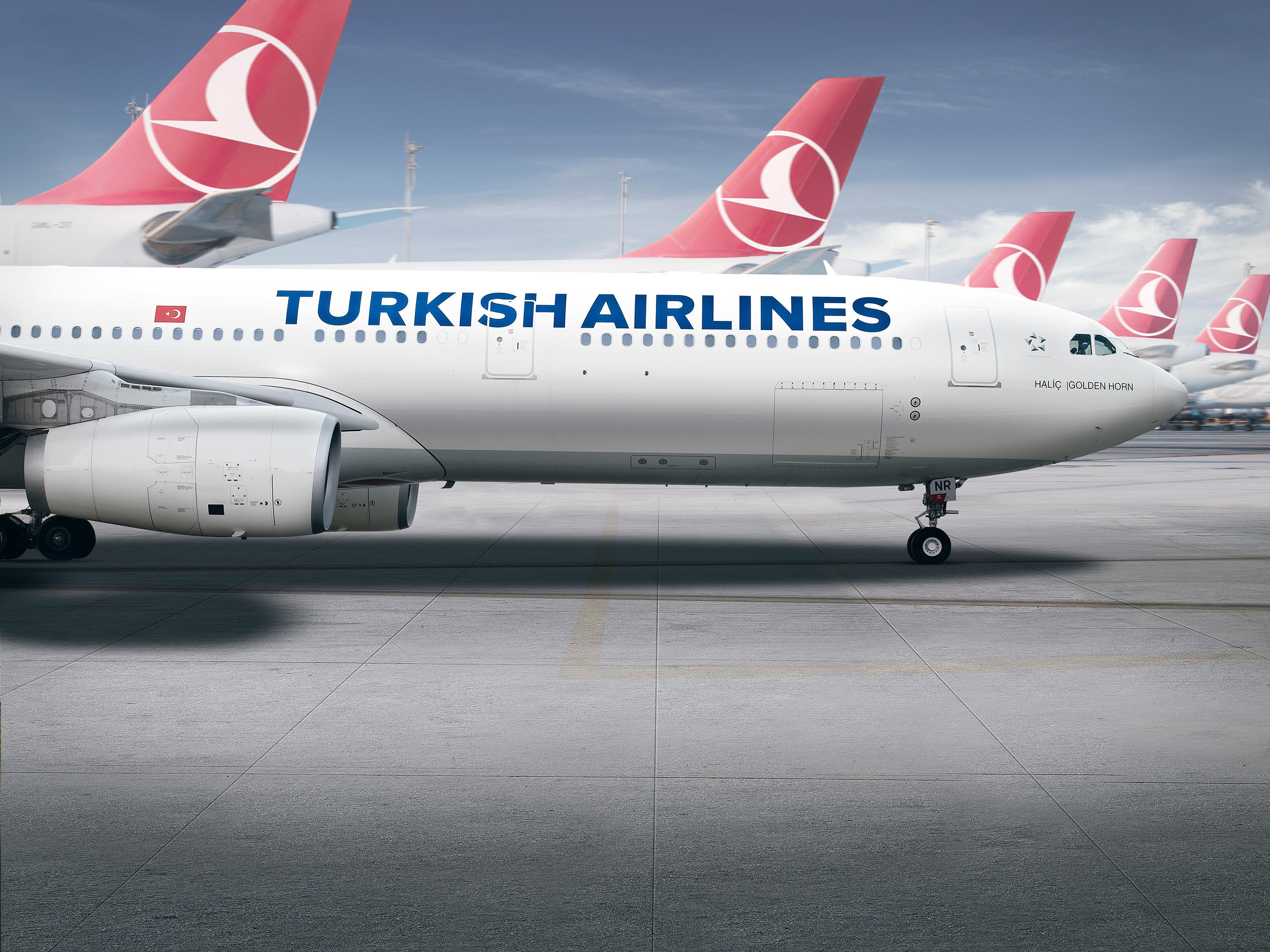 Turkish Airlines aircraft at Istanbul Airport