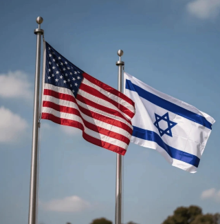United States and Israel flags